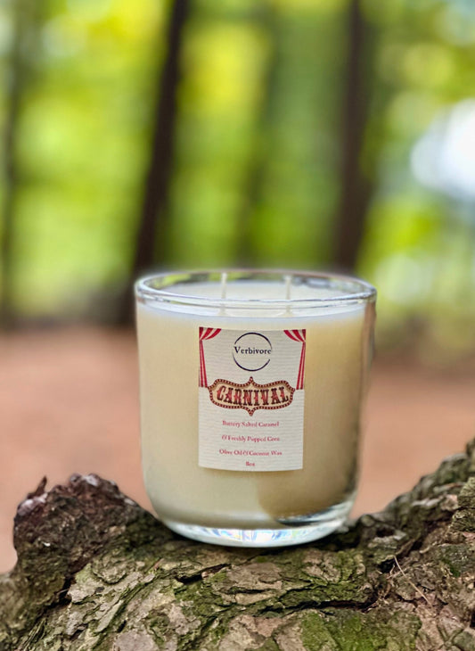 Carnival | Olive & Coconut Wax Blend Candle - Verbivore Candles